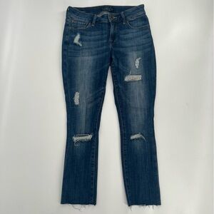 Lucky Brand Distressed Cut Off Frayed Hem Denim Jeans Size 26 Women’s